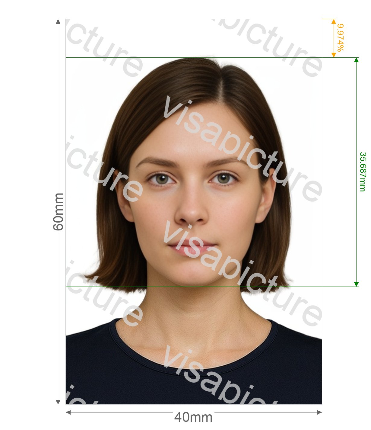 Cambodia Cambodia passport 4x6 cm photo after processing - compliant 40.0x60.0mm result