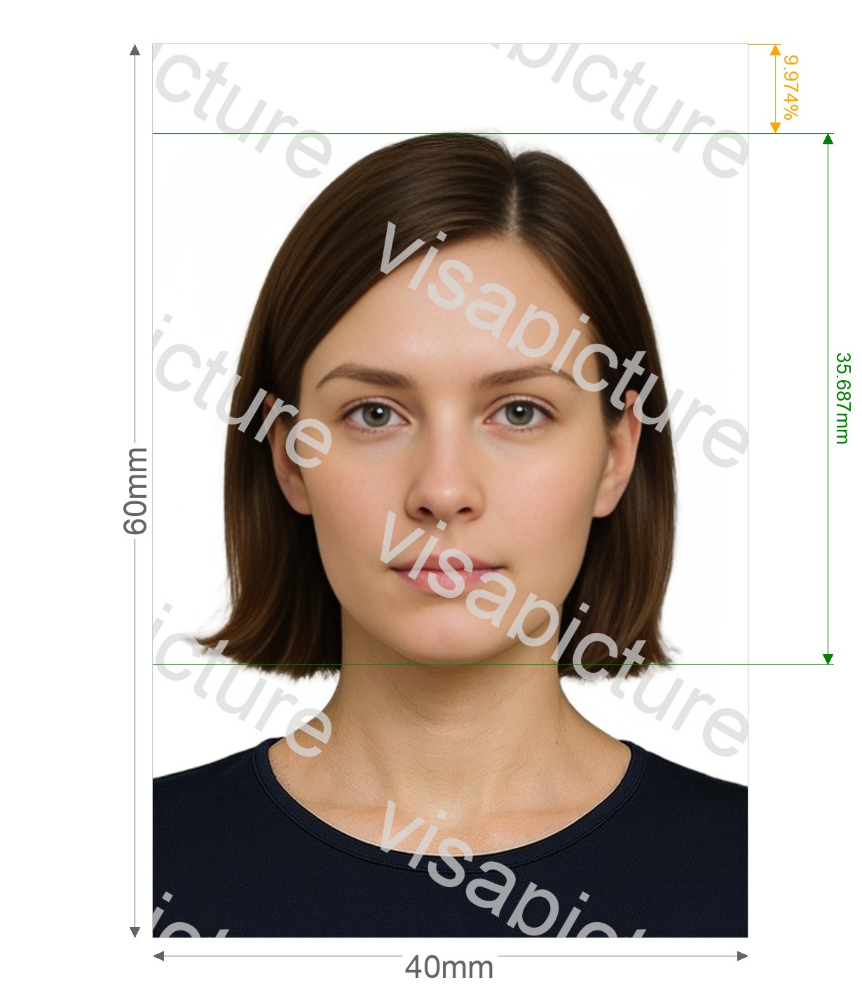 Cambodia Cambodia visa 4x6 cm photo after processing - compliant 40.0x60.0mm result