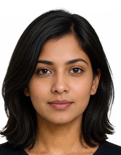 Canada Canada Visa 35x45 mm (3.5x4.5 cm) photo example — 35×45mm white background, AI-processed result
