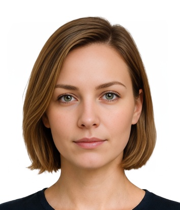 CR Costa Rica ID card 3x3.5 cm photo example — 30×35mm white background, AI-processed result