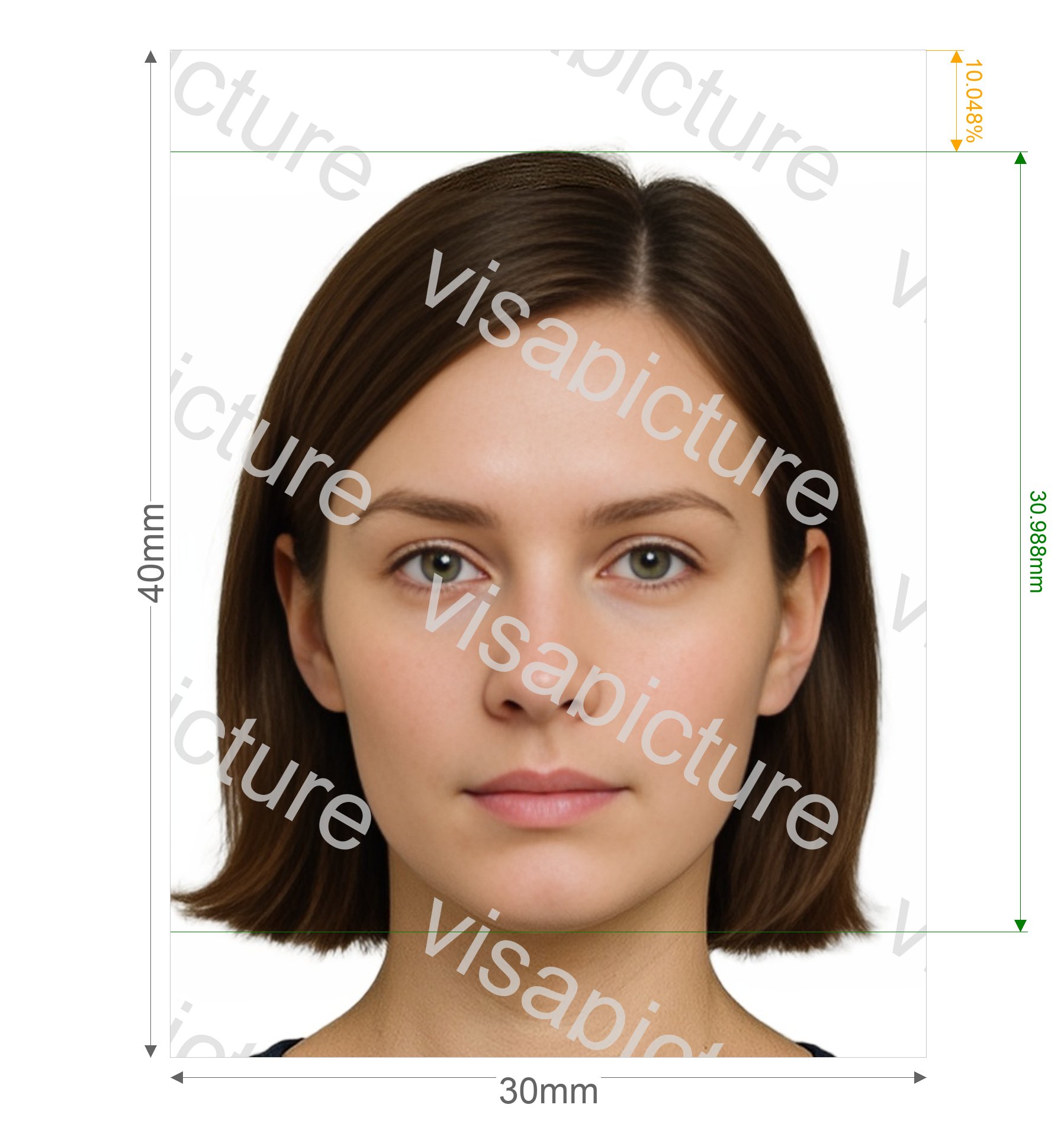 Armenia Armenia ID card 3x4 cm photo after processing - compliant 30.0x40.0mm result