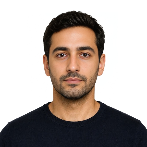 India India Visa (2x2 inch, 51x51mm) photo example — 50×50mm white background, AI-processed result