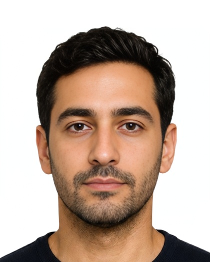 India India online driving licence 420x525 pixels photo example — 35×44mm white background, AI-processed result