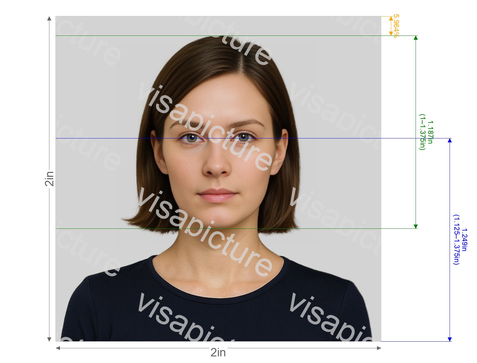 India India Voter ID card photo after processing - compliant 50.8x50.8mm result