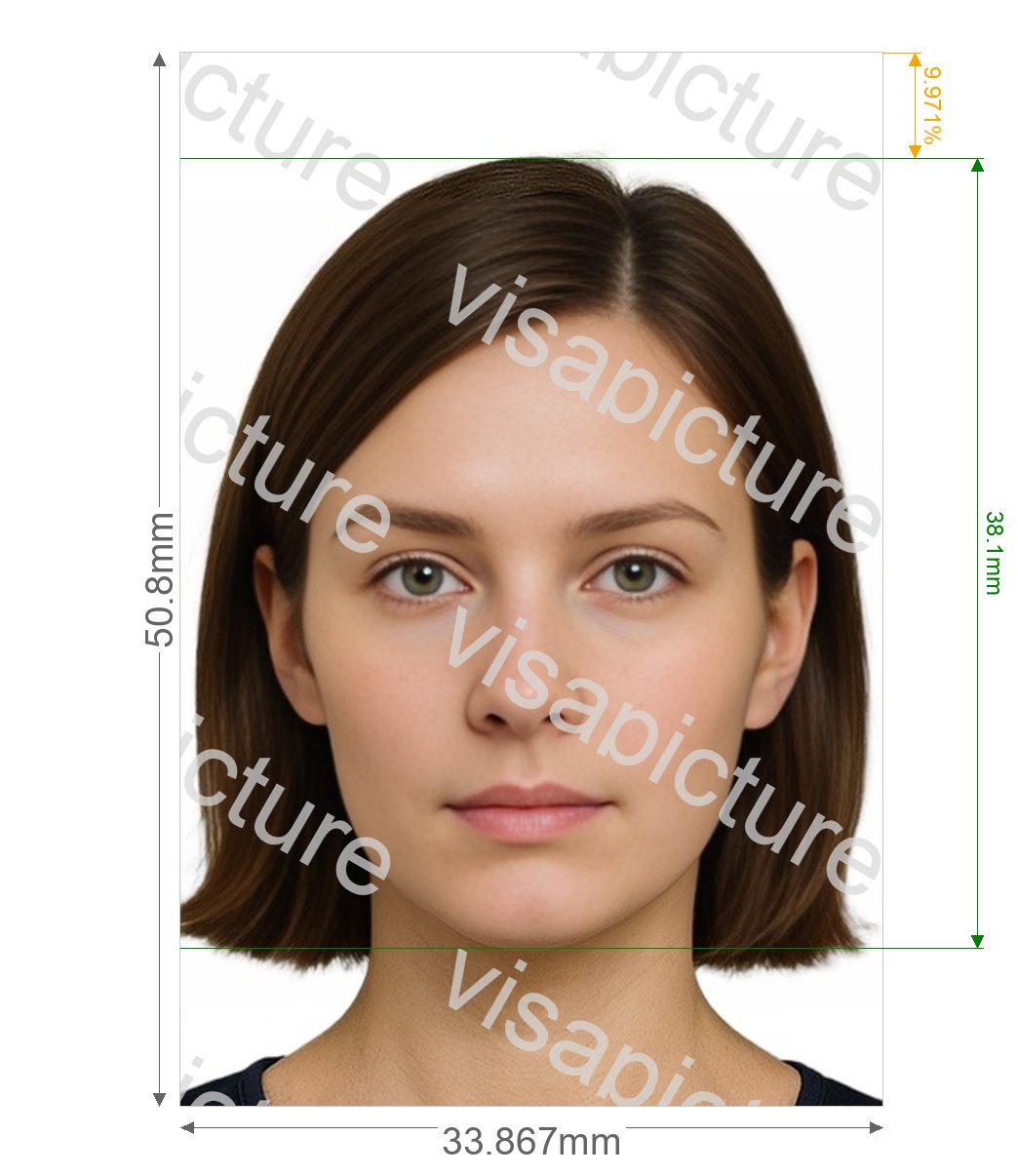 Iran Iran e-visa 600x400 pixels photo after processing - compliant 33.867x50.8mm result