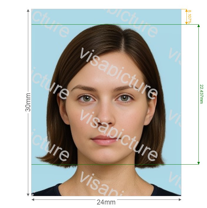 Japan Japan Driver's license 2.4x3 cm light blue background photo after processing - compliant 24.0x30.0mm result