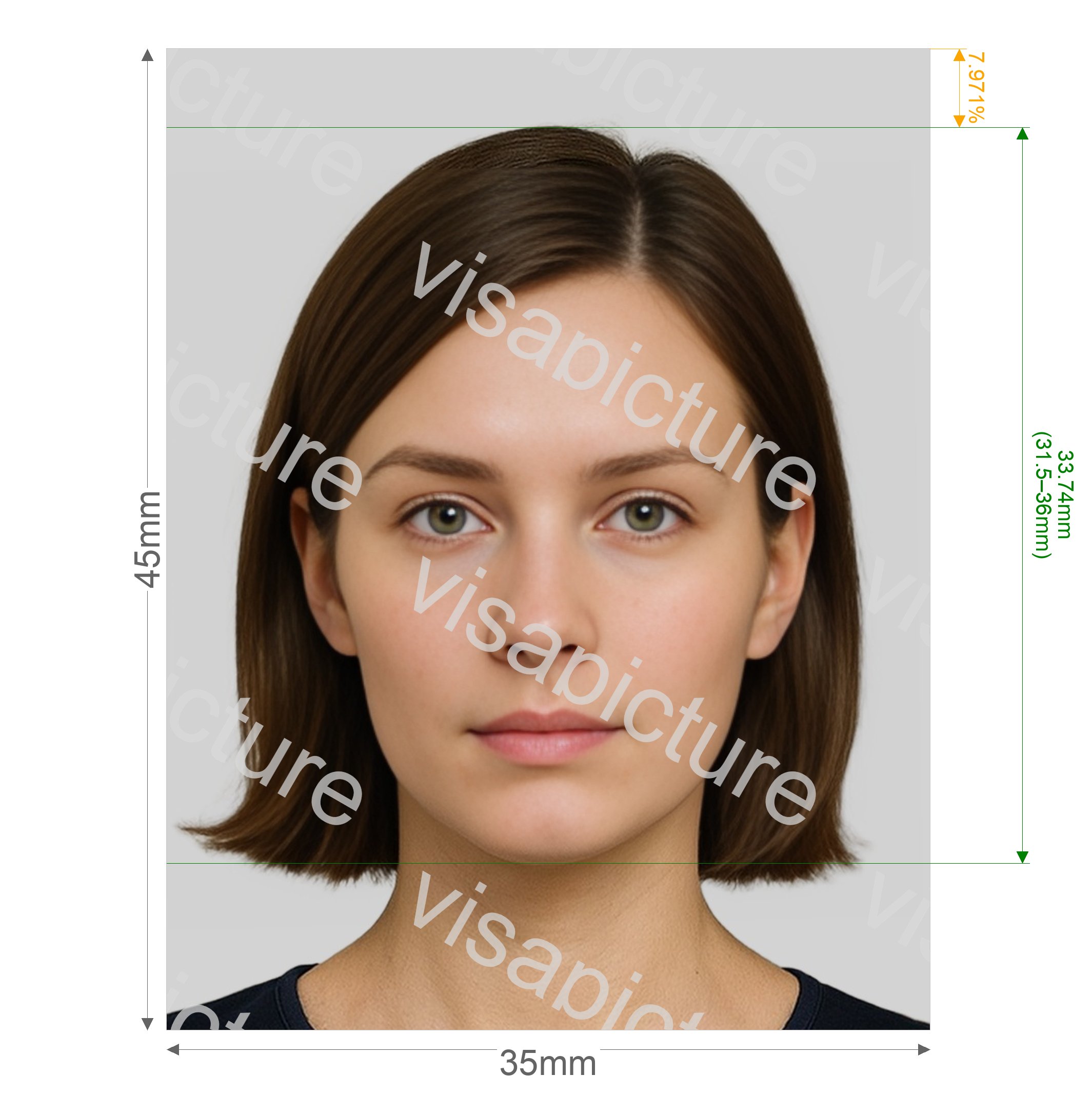 Austria Austria Weapons passport 35x45 mm photo after processing - compliant 35.0x45.0mm result