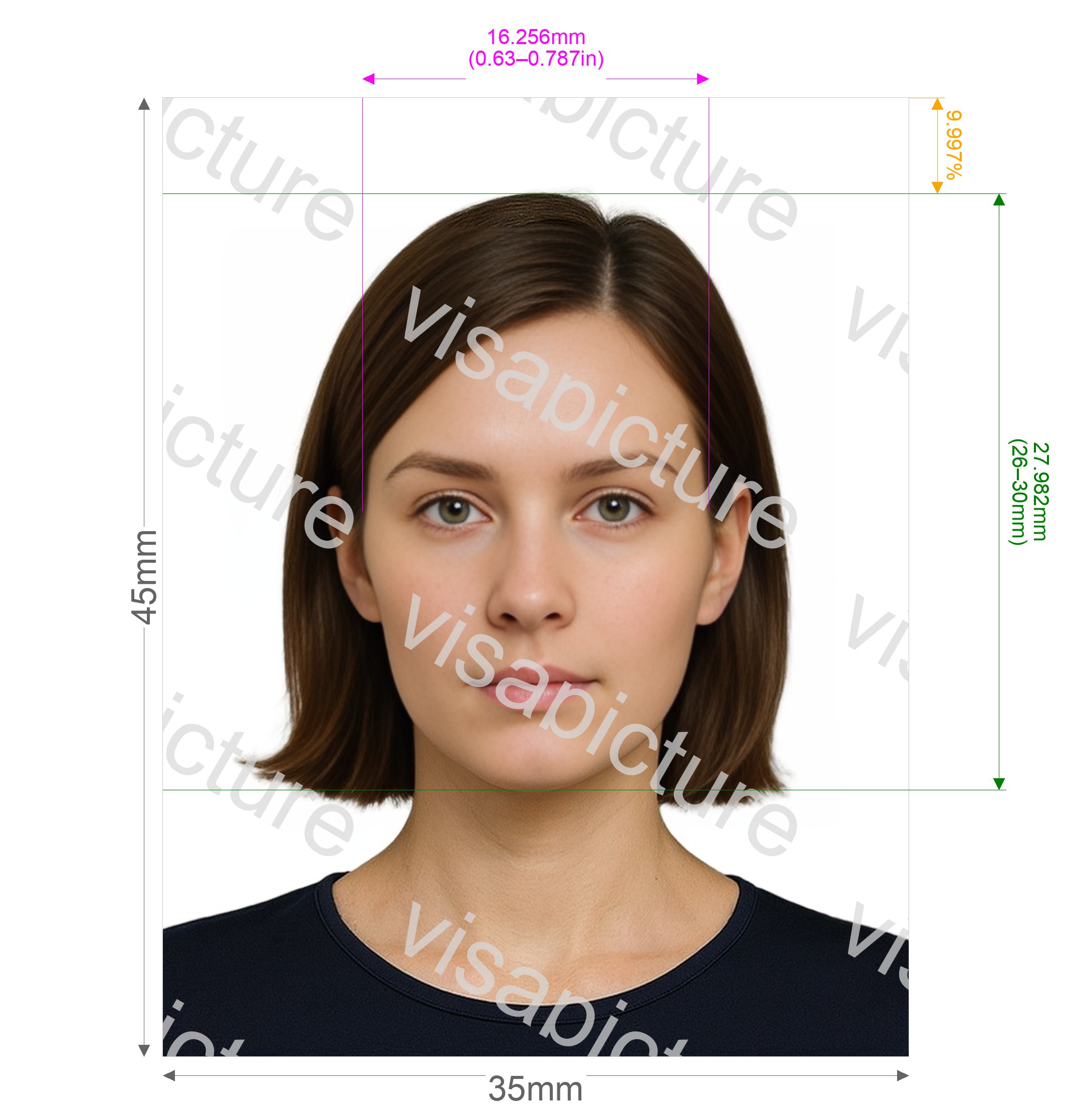 Netherlands Dutch ID card 35x45 mm (3.5x4.5 cm) photo after processing - compliant 35.0x45.0mm result