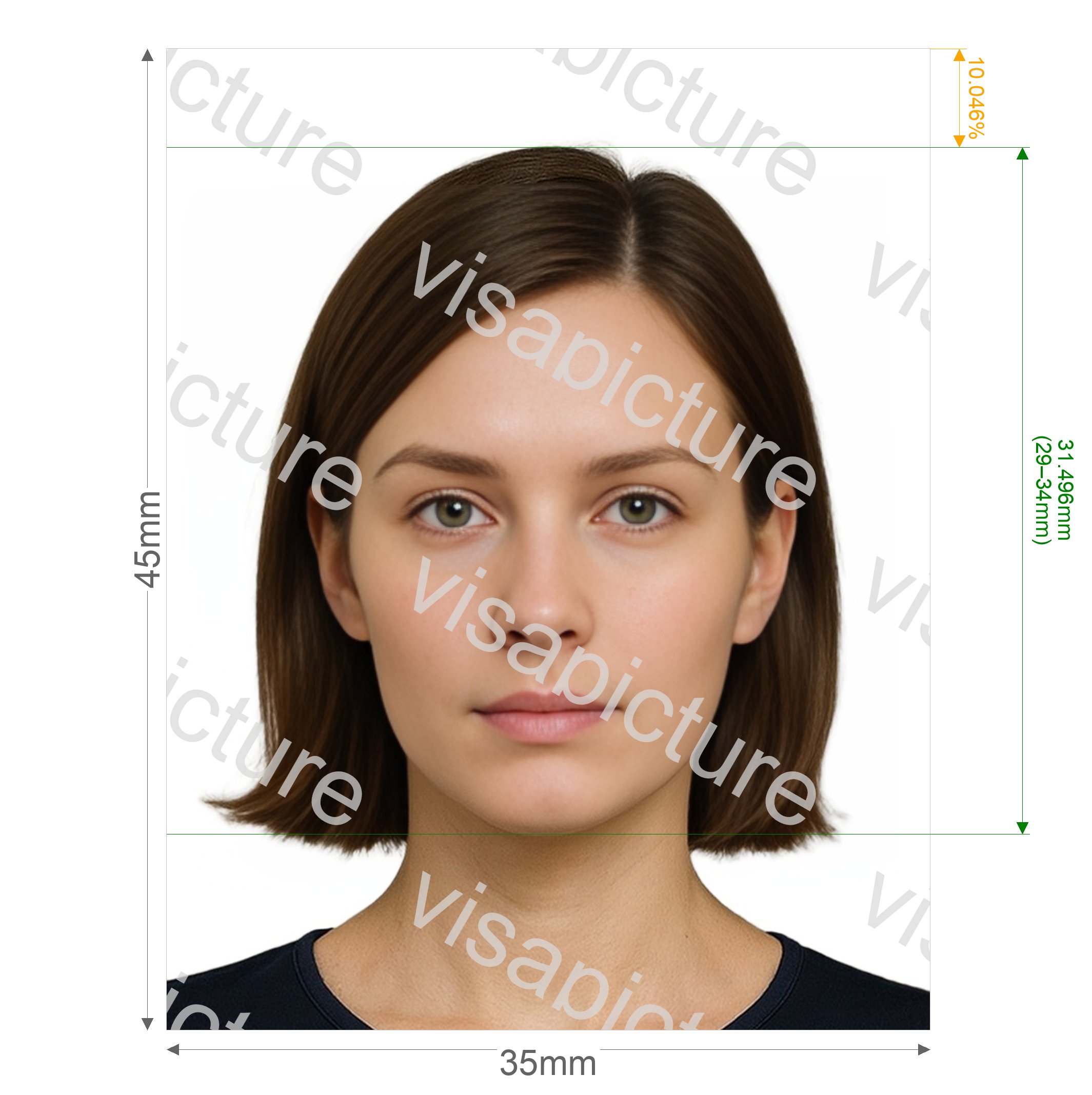 Pakistan Pakistan Origin Card (NADRA) 35x45 mm photo after processing - compliant 35.0x45.0mm result