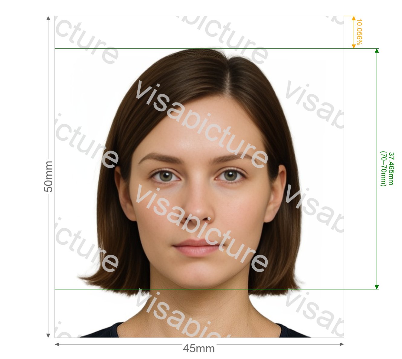 Panama Panama passport from Canada photo after processing - compliant 45.0x50.0mm result