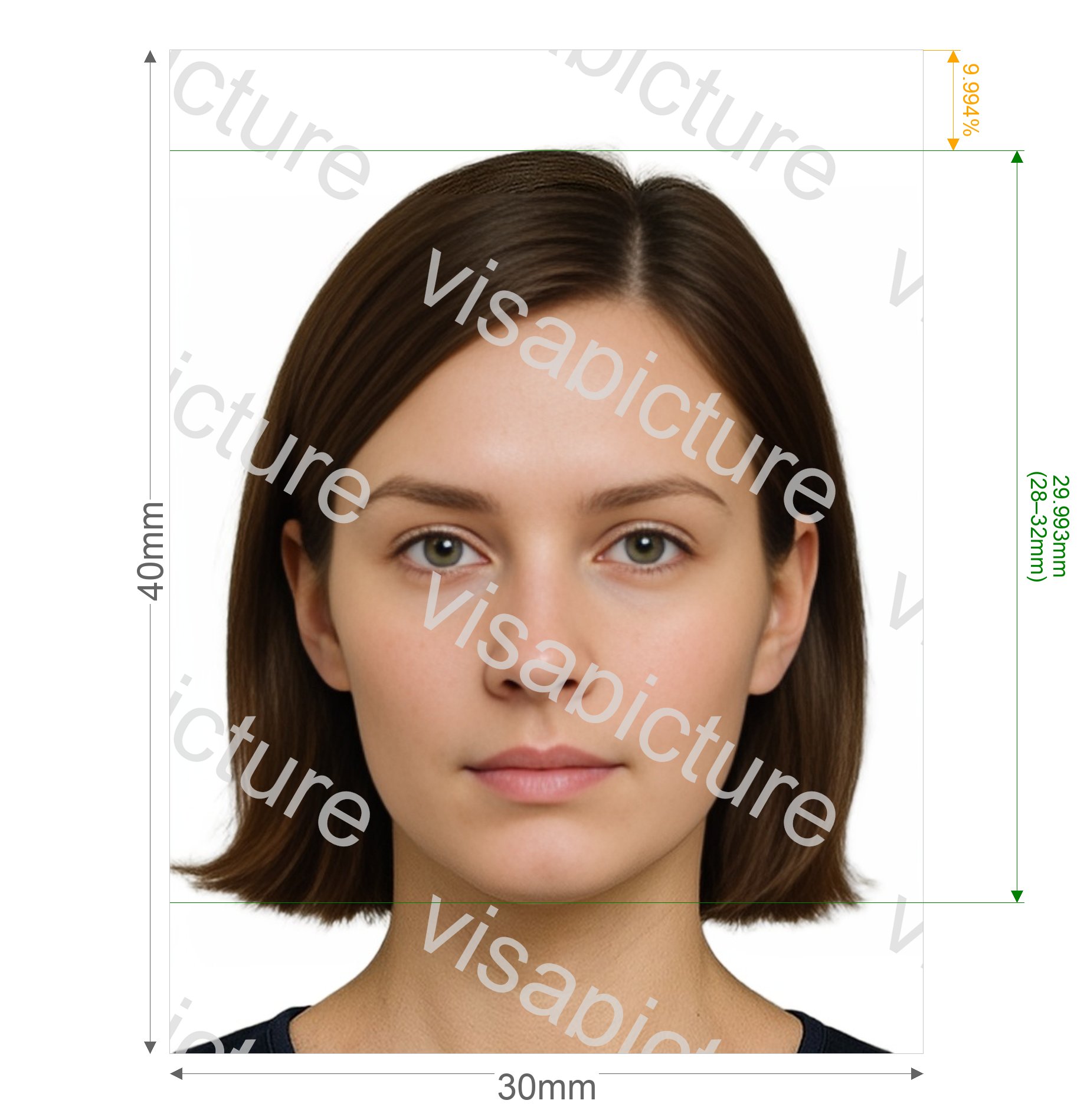 Russia Russia Work Permit 3x4 photo after processing - compliant 30.0x40.0mm result