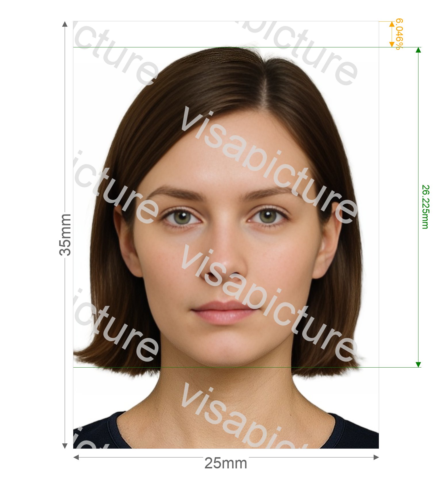 Russia Russia Student ID 25x35 mm (2.5x3.5 cm) photo after processing - compliant 25.0x35.0mm result
