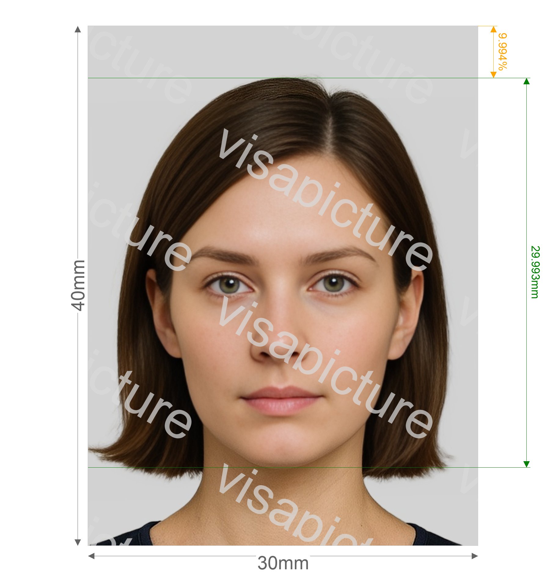 Russia Moscow social card 3x4 cm photo after processing - compliant 30.0x40.0mm result