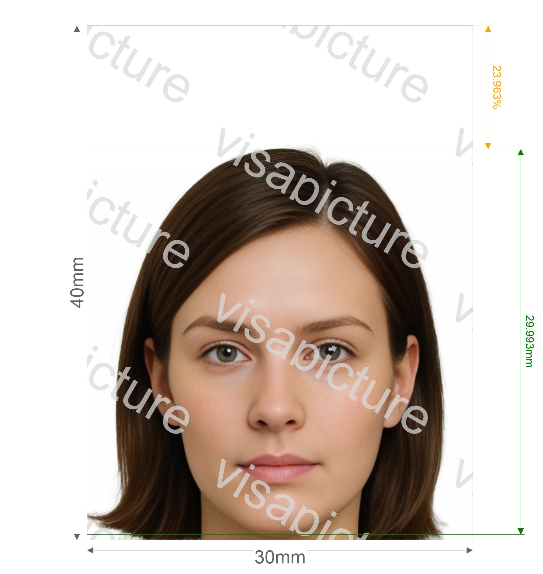 Belarus Belarus citizenship 3x4 cm photo after processing - compliant 30.0x40.0mm result