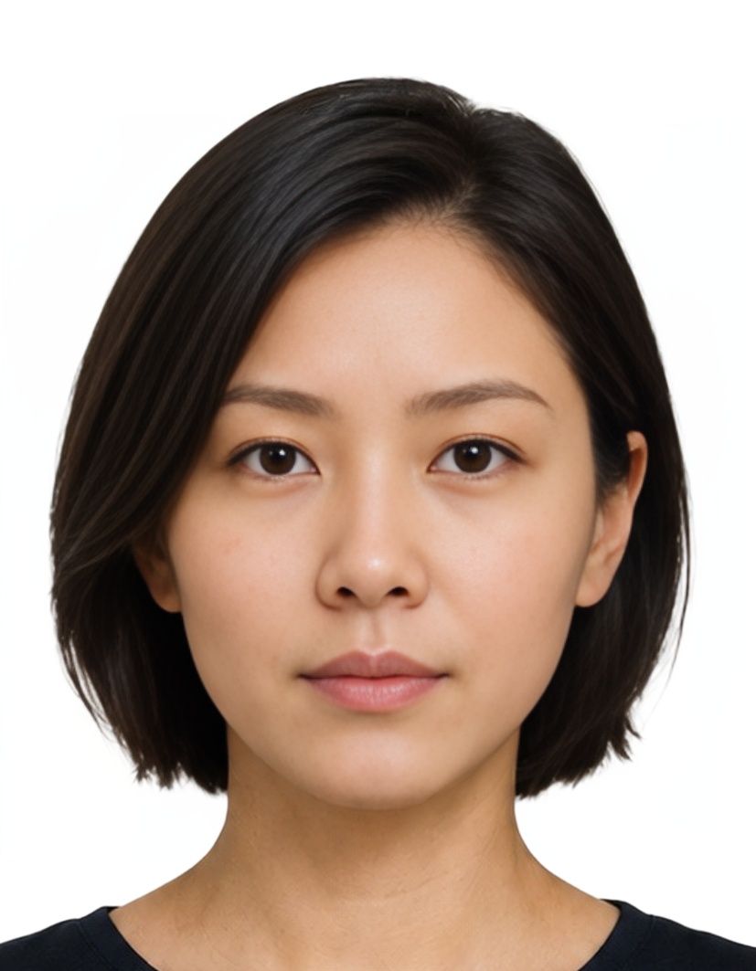 South Korea South Korea Visa 35x45 mm (3.5x4.5 cm) photo example — 35×45mm white background, AI-processed result