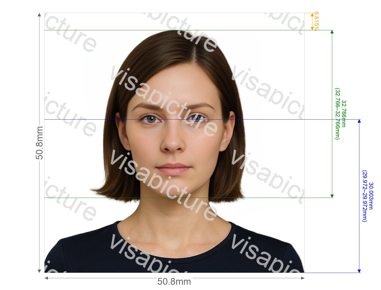 Syria Syrian residence photo after processing - compliant 50.8x50.8mm result