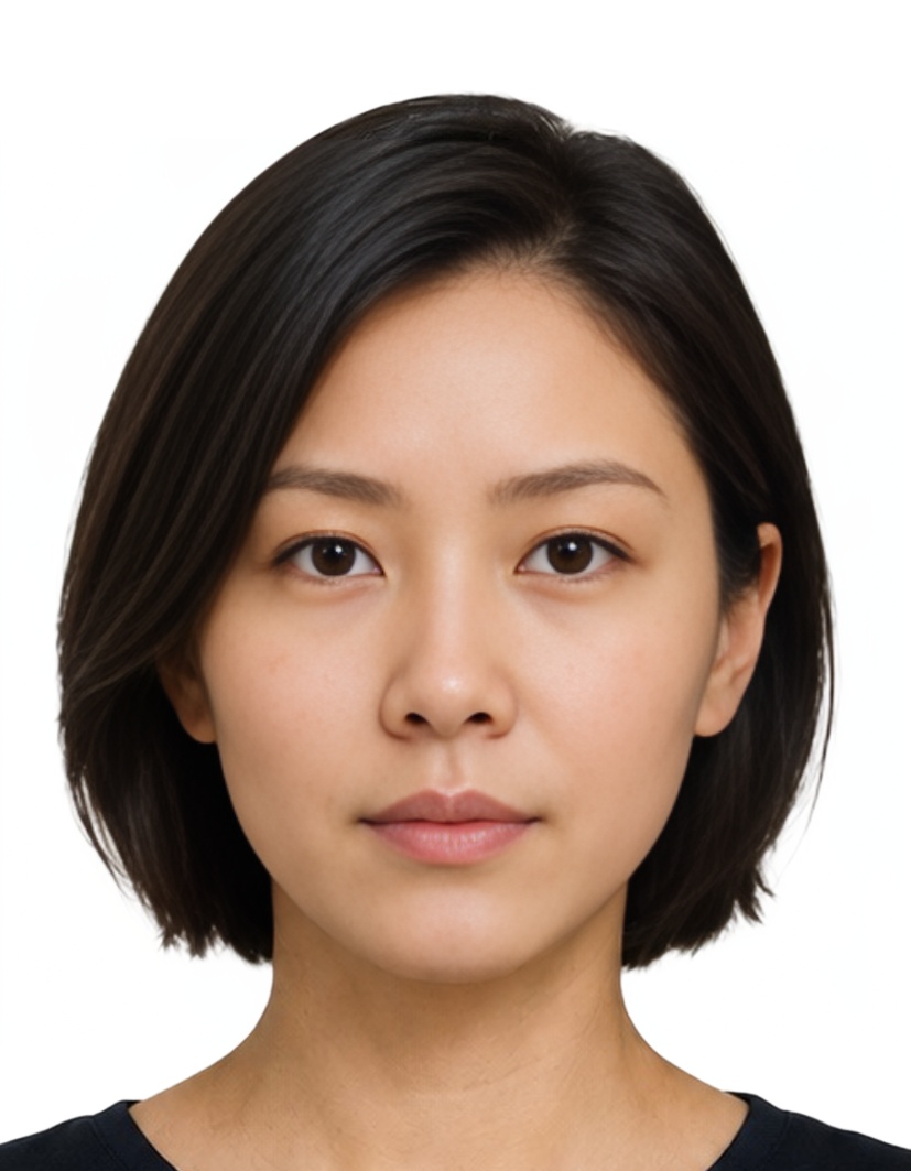 BJ Benin visa 3.5x4.5 cm (35x45 mm) photo example — 35×45mm white background, AI-processed result