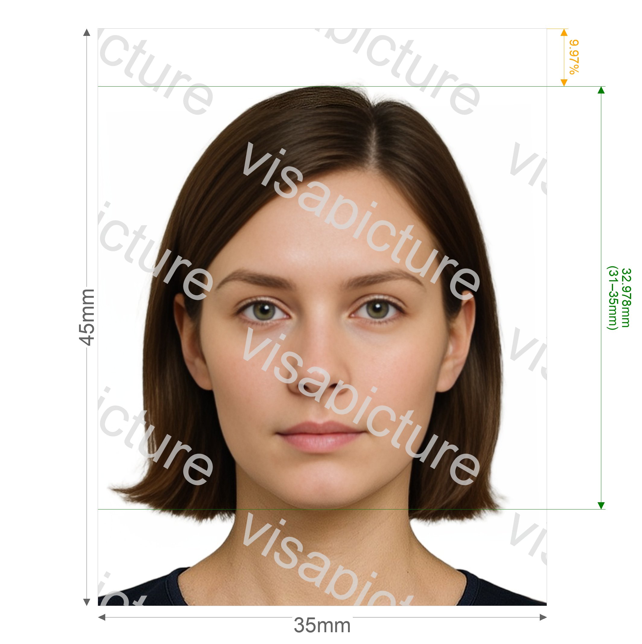 United Arab Emirates Emirates ID / residence visa for UAE ICA photo after processing - compliant 35.0x45.0mm result