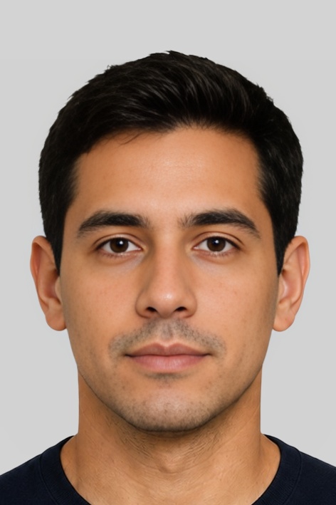 UAE UAE driving license 4x6 cm photo example — 40×60mm light_grey background, AI-processed result