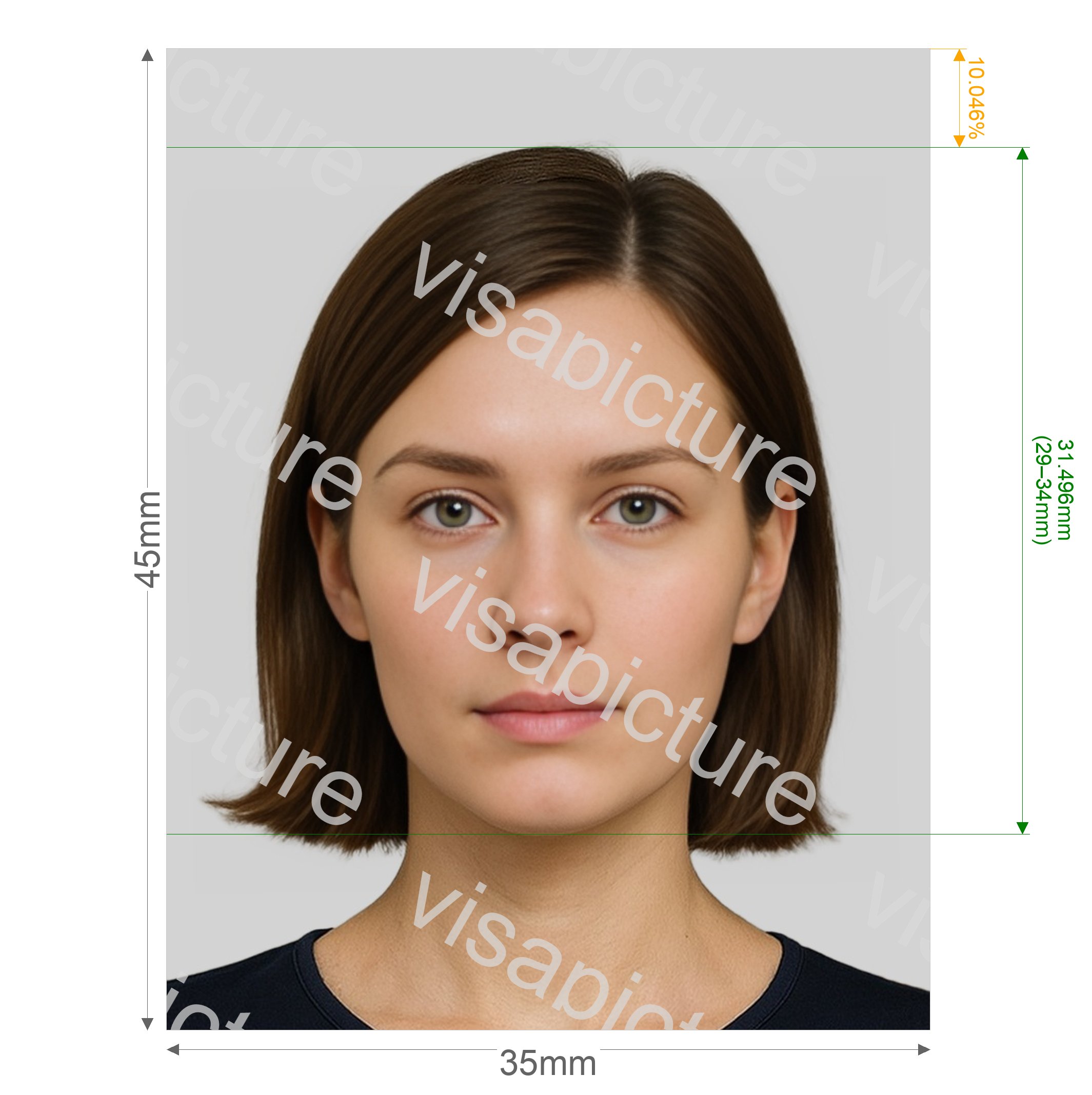 United Kingdom UK bus pass 35x45 mm photo after processing - compliant 35.0x45.0mm result