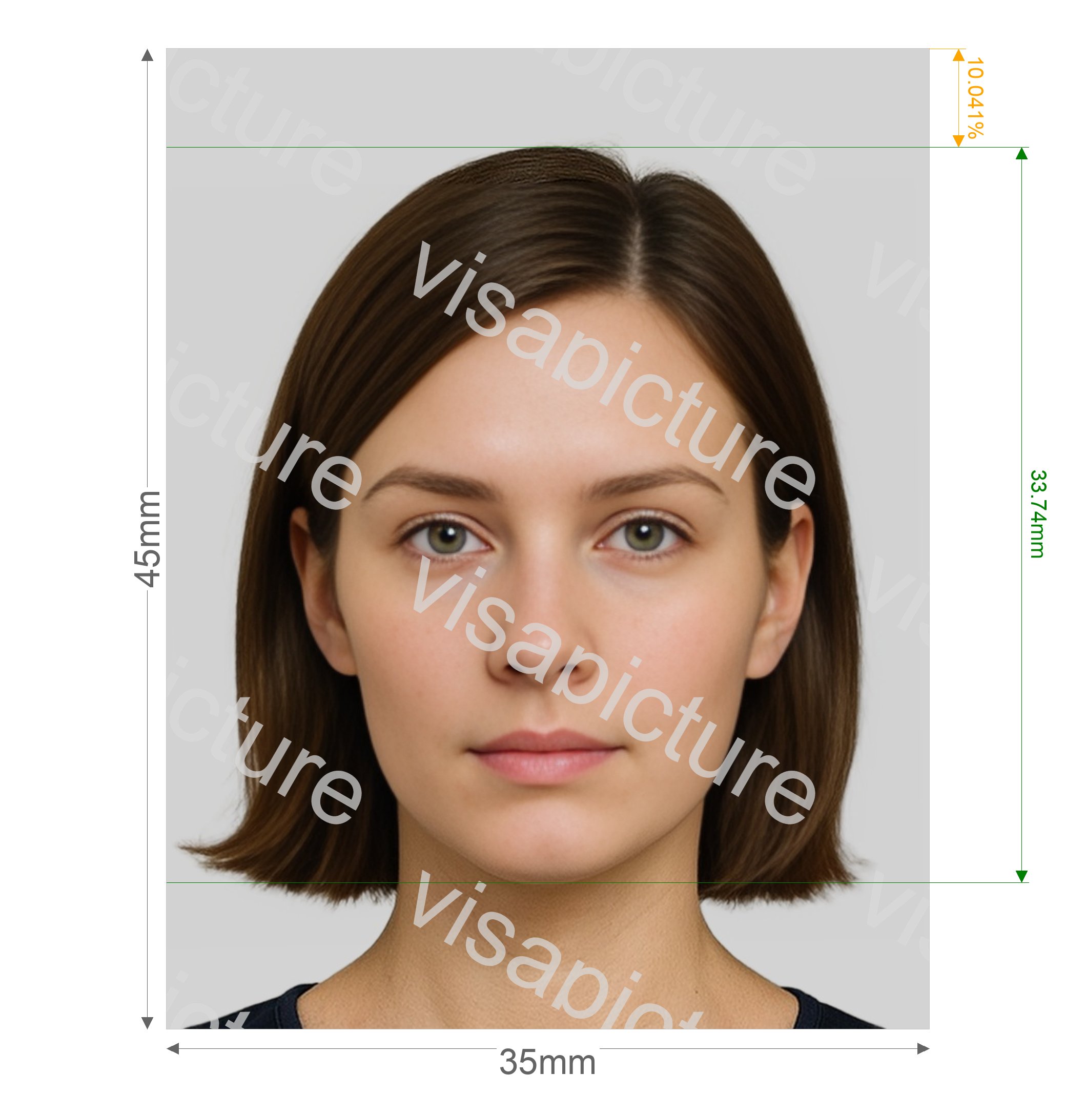 Netherlands Antilles Biometric passport photo photo after processing - compliant 35.0x45.0mm result