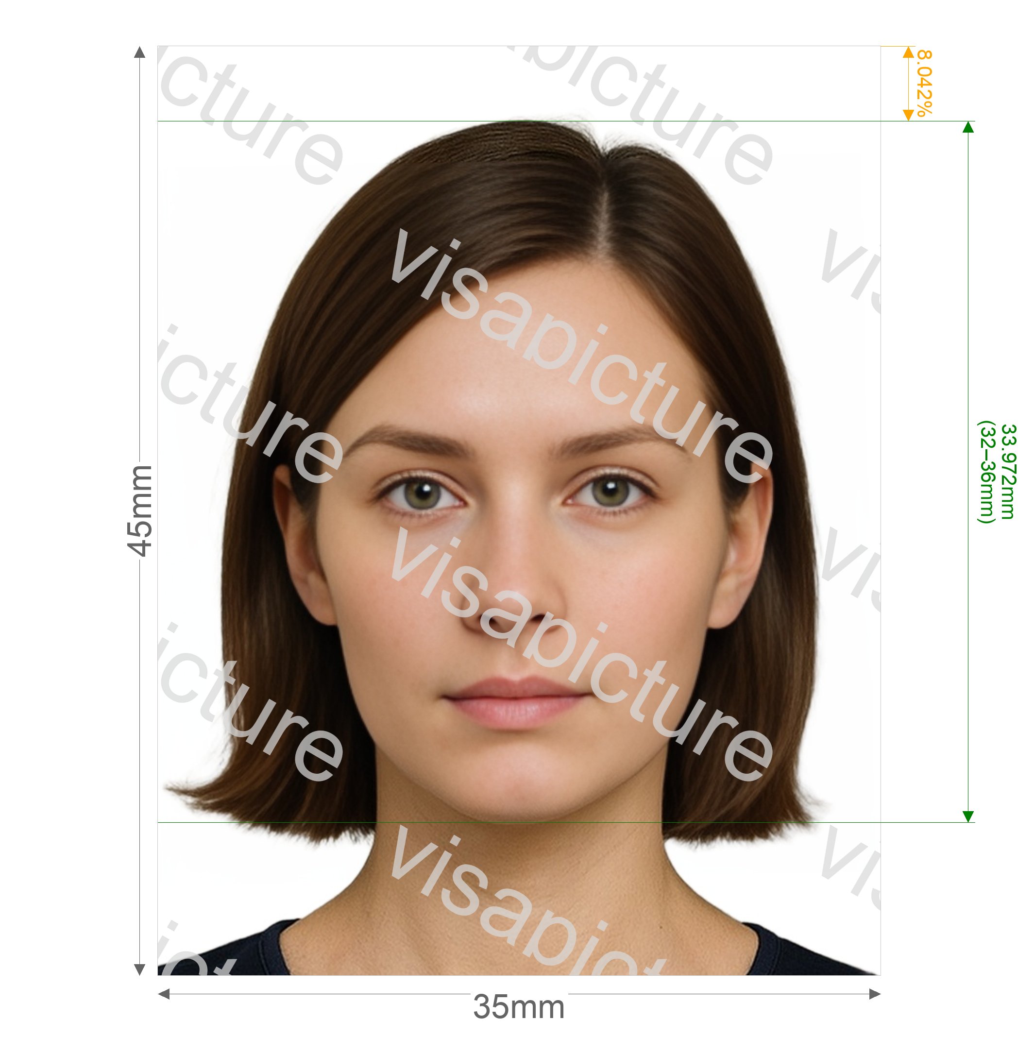 Netherlands Antilles Photo 35x45 mm (aligned by the eye line) (3.5x4.5 cm) photo after processing - compliant 35.0x45.0mm result