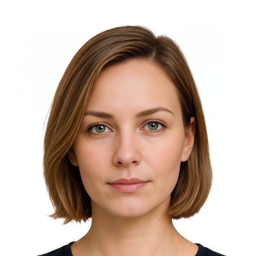 United Nations University of Virginia ID Card 500x500 px photo example — 42×42mm white background, AI-processed result