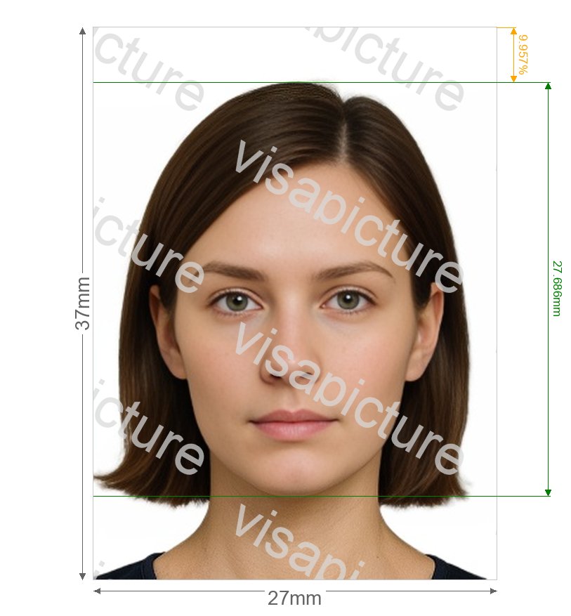 United Nations ESN card 2.7x3.7 cm photo after processing - compliant 27.0x37.0mm result